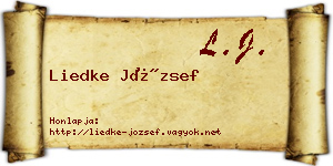 Liedke József névjegykártya